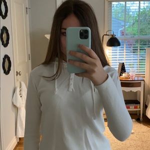 Brandy Melville white button up hoodie